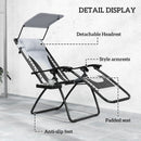 Outsunny 2 Pcs Zero Gravity Lounger Chair, Folding Reclining Chair