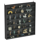 HOMCOM 7-Tier Wall Display Cabinet w/ Shelves Glass Doors