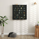 HOMCOM 7-Tier Wall Display Cabinet w/ Shelves Glass Doors