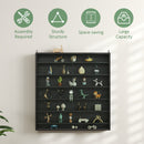 HOMCOM 7-Tier Wall Display Cabinet w/ Shelves Glass Doors