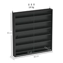 HOMCOM 7-Tier Wall Display Cabinet w/ Shelves Glass Doors