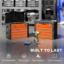 HOMCOM 4 Drawers Large Tool Box, Steel Toolbox With Handle