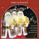 HOMCOM 133cm Animated Life Size Santa Claus With Sound Activated For Party