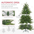 HOMCOM Artificial Christmas Tree with Metal Base, Hinged Branches