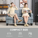 HOMCOM 138 cm Chenille Fabric Loveseat Sofa with S-springs