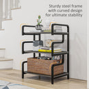 HOMCOM 3-Tier Storage Shelf, Metal Shelves For Storage For Home Office, White