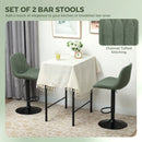 HOMCOM Bar Stools Set Of 2, Modern Armless Bar Chairs