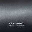 HOMCOM 2 Seater Sofa Settee, Modern Faux Leather Couch with Wood Legs