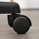 HOMCOM Adjustable Swivel Salon Chair Padded Seat Back 5 Wheels Brown