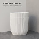 Outsunny Set Of 2 Round Plant Pots Outdoor 22cm For Garden, White