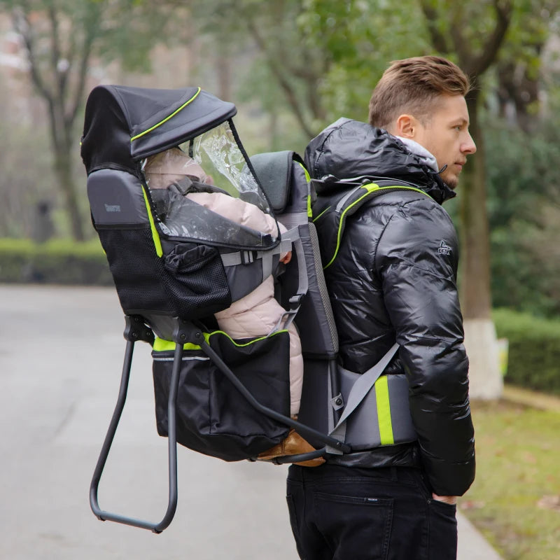 HOMCOM Baby Carrier Backpack - Black