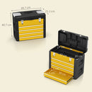 HOMCOM 4 Drawers Large Tool Box, Steel Toolbox With Handle