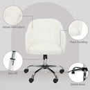 HOMCOM Vanity Chair for Desk, with Height Adjustable, Wheels