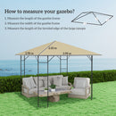 Outsunny 3 X 3(m) Gazebo Canopy Replacement Cover With Drain Holes