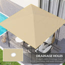 Outsunny 3 X 3(m) Gazebo Canopy Replacement Cover With Drain Holes