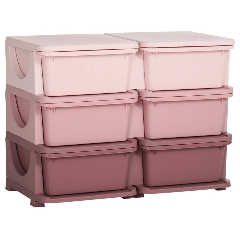 Pink toy storage shop unit