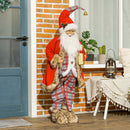 HOMCOM 141cm Animated Life Size Santa Claus With Sound Activated For Party