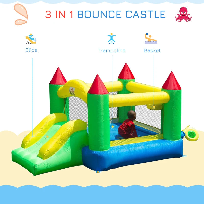 HOMCOM Bouncy Castle - Multi Colour