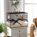 PawHut Hamster Cage W/ Tunnels, Tubes, Ramps, Platforms, Hut