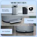 HOMCOM 20L Pedal Bin, Metal Kitchen Bin With Soft-close Lid, Grey
