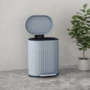 HOMCOM 20L Pedal Bin, Metal Kitchen Bin With Soft-close Lid, Grey