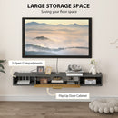 HOMCOM 140 cm Floating TV Unit with Storage Entertainment Media Console Grey