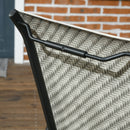 Outsunny Wicker Dining Chairs Set of 4, Stackable Outdoor Chairs