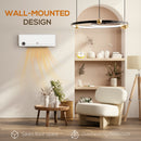 HOMCOM 1000W/2000W Wall Downflow Heater 10-49°C Temperature w/ Timer Remote
