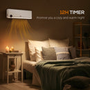 HOMCOM 1000W/2000W Wall Downflow Heater 10-49°C Temperature w/ Timer Remote