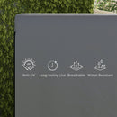 Outsunny Patio Swing Chair Cover Garden Furniture Protector 215x155x150cm Grey