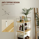 HOMCOM 5-Tier Bamboo Bathroom Storage Shelf with Adjustable Rack