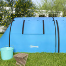 Outsunny 2 Room Camping Family Tent for 3-4 Man, 3000mm Waterproof, Sky Blue