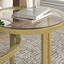 HOMCOM 2 Pcs Coffee Table with Faux Marble Side Accent Tables White