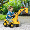 HOMCOM 2 in 1 Kids Ride On Tractor with Buckle, for 1.5-4 Years Old, Yellow