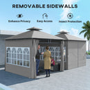 Outsunny 3 x 3 m Garden Gazebo, Outdoor Gazebo Canopy Shelter