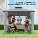 Outsunny 3 x 3 m Garden Gazebo, Outdoor Gazebo Canopy Shelter