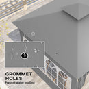 Outsunny 3 x 3 m Garden Gazebo, Outdoor Gazebo Canopy Shelter