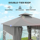 Outsunny 3 x 3 m Garden Gazebo, Outdoor Gazebo Canopy Shelter