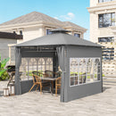 Outsunny 3 x 3 m Garden Gazebo, Outdoor Gazebo Canopy Shelter