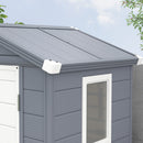 Outsunny 4 X 3ft Garden Shed Storage W/ Foundation Kit, Vents, Grey