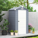 Outsunny 4 X 3ft Garden Shed Storage W/ Foundation Kit, Vents, Grey