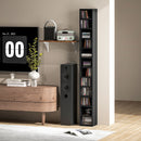 HOMCOM 204 CD Storage Tower Tall Bookcase Bookshelf With Cubes