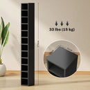HOMCOM 204 CD Storage Tower Tall Bookcase Bookshelf With Cubes