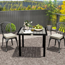Outsunny Garden Table for 4 Person with 5.4cm Parasol Hole