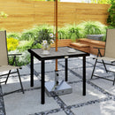 Outsunny Garden Table for 4 Person with 5.4cm Parasol Hole