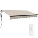 Outsunny 3.5 x 3(m) Electric Retractable Awning w/ Aluminium Frame