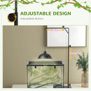 86-129Hcm PawHut Reptile Lamp Stand, Adjustable Lamp Holder w/ Base, Hook