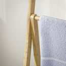 HOMCOM 3-Tier Folding Bamboo Bathroom Storage Shelving Unit With Towel Bars