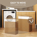 HOMCOM 100L Laundry Basket With Lid, Washing Basket For Bathroom