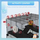 PawHut Hamster Cage W/ Tunnels, Tubes, Ramps, Platforms, Hut